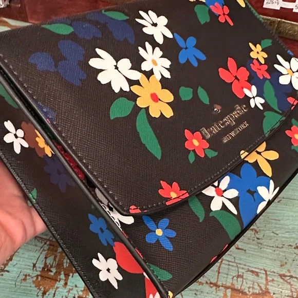 Kate Spade Black Multicolor Floral Clutch ✨ - Picture 3 of 5